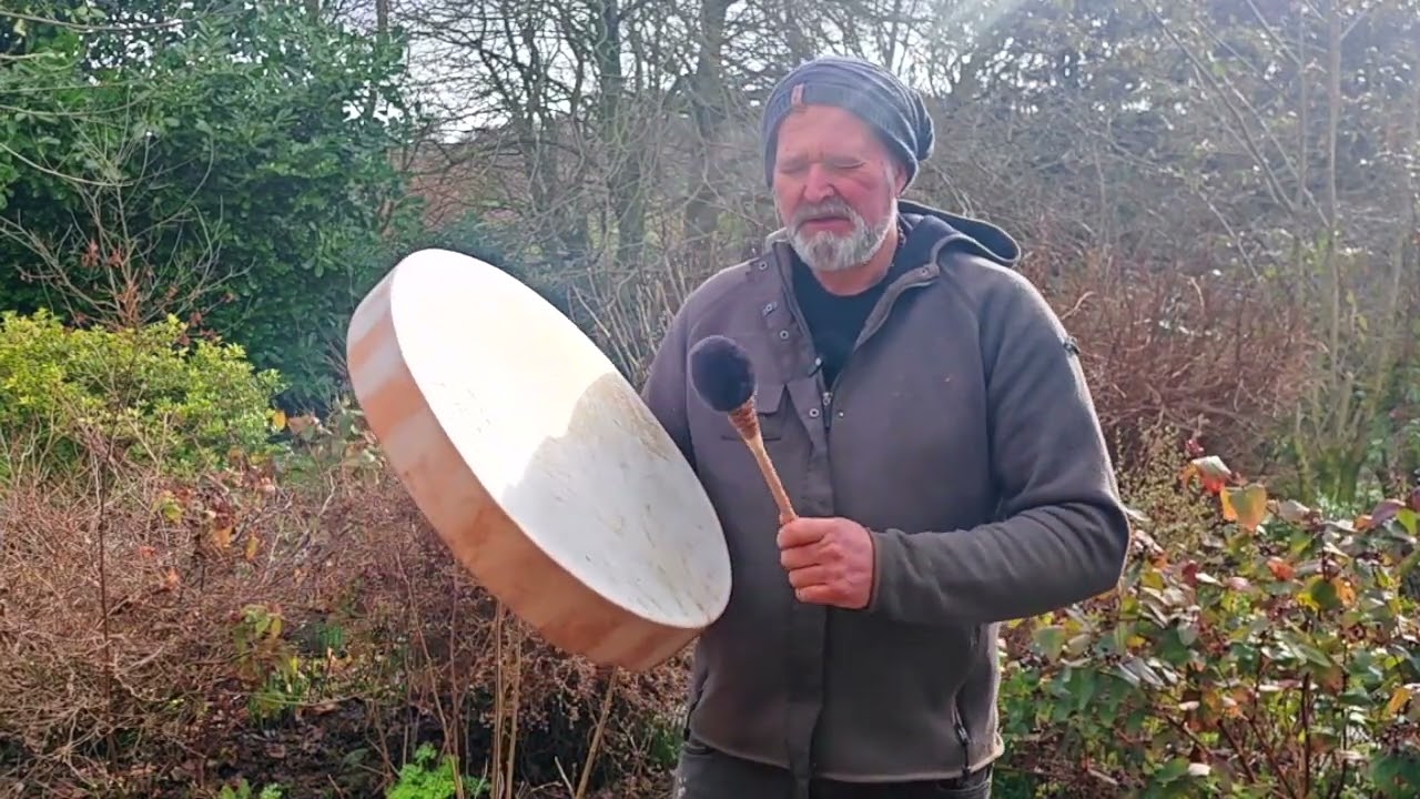 oval Buffalo skin shamanic drum
