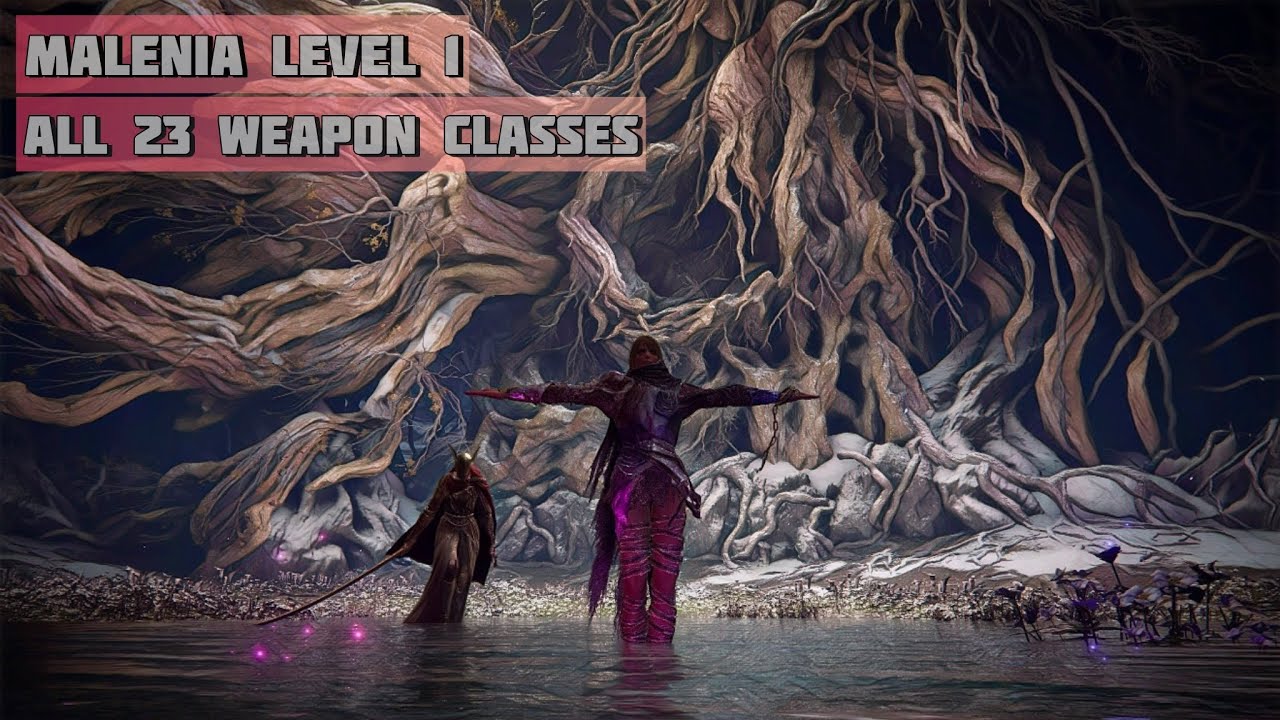 Malenia Level 1 - All Weapon Classes - No Damage - No Light Roll 😳