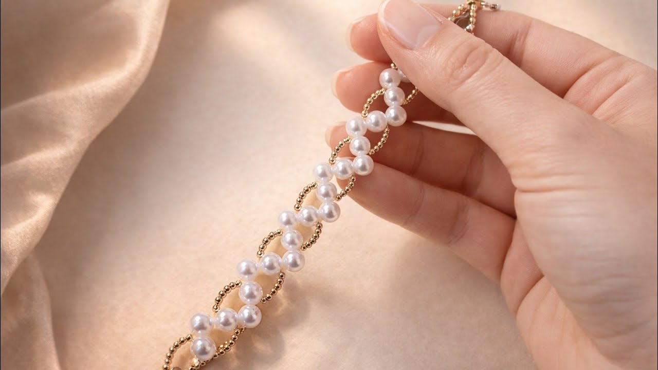 Como Fazer Pulseira de Pérolas Linda e Fácil |Passo a Passo 