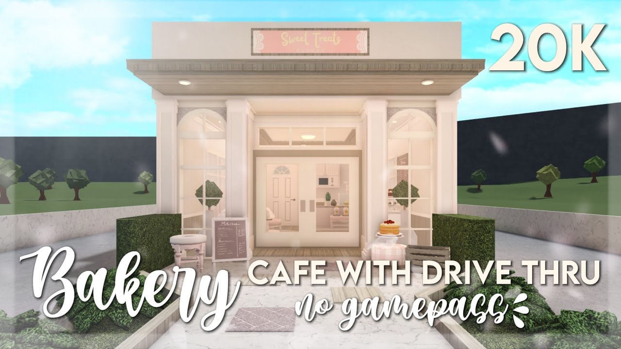 20K Cafe and Bakery with Drive Thru (No Gamepass) | BLOXBURG