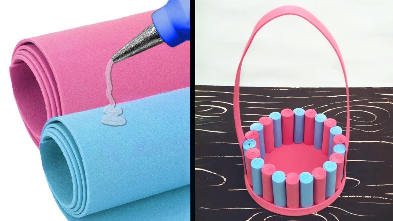Canastas de Foamy o Goma Eva | Manualidades fáciles y bonitas