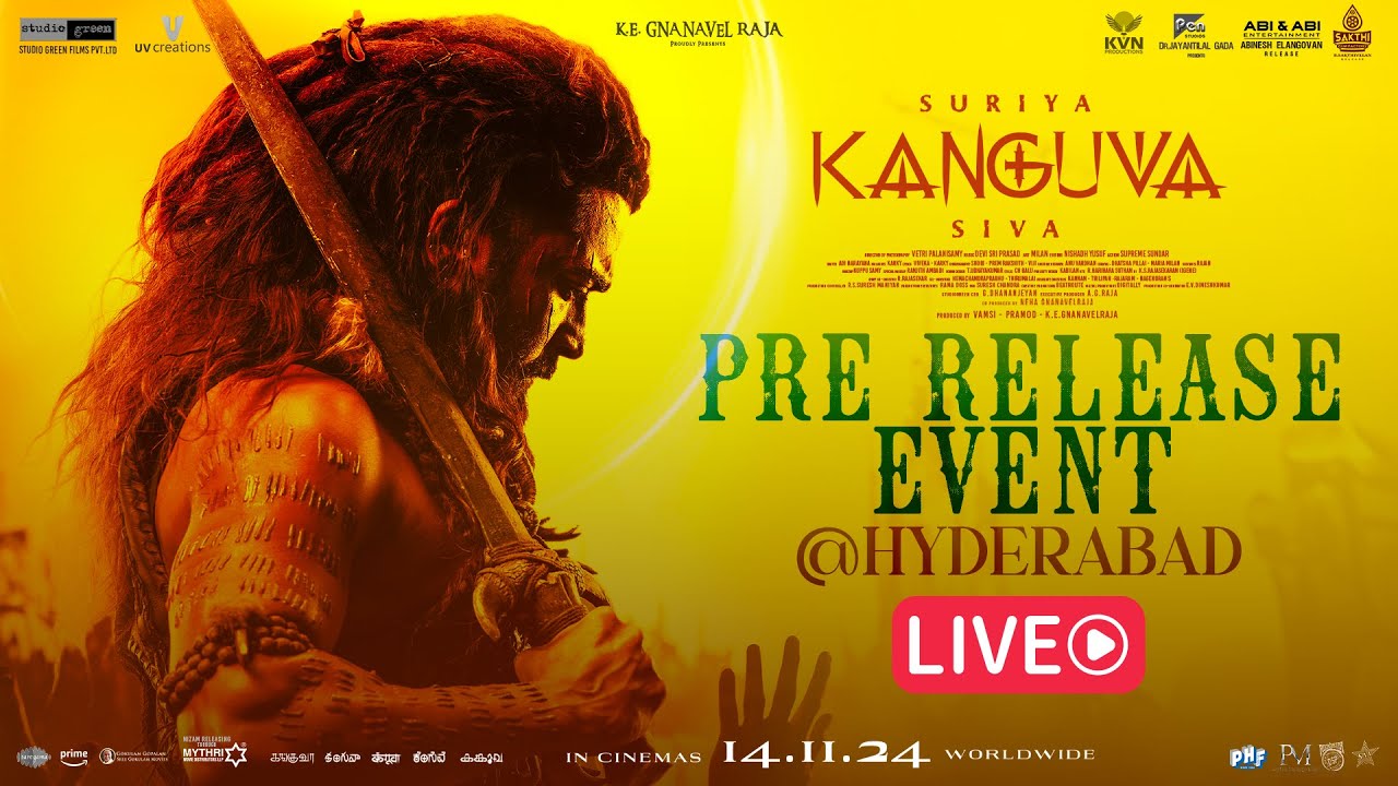 LIVE : KANGUVA Pre Release Event at Hyderabad | Suriya | Bobby Deol | Siva | DSP | Studio Green