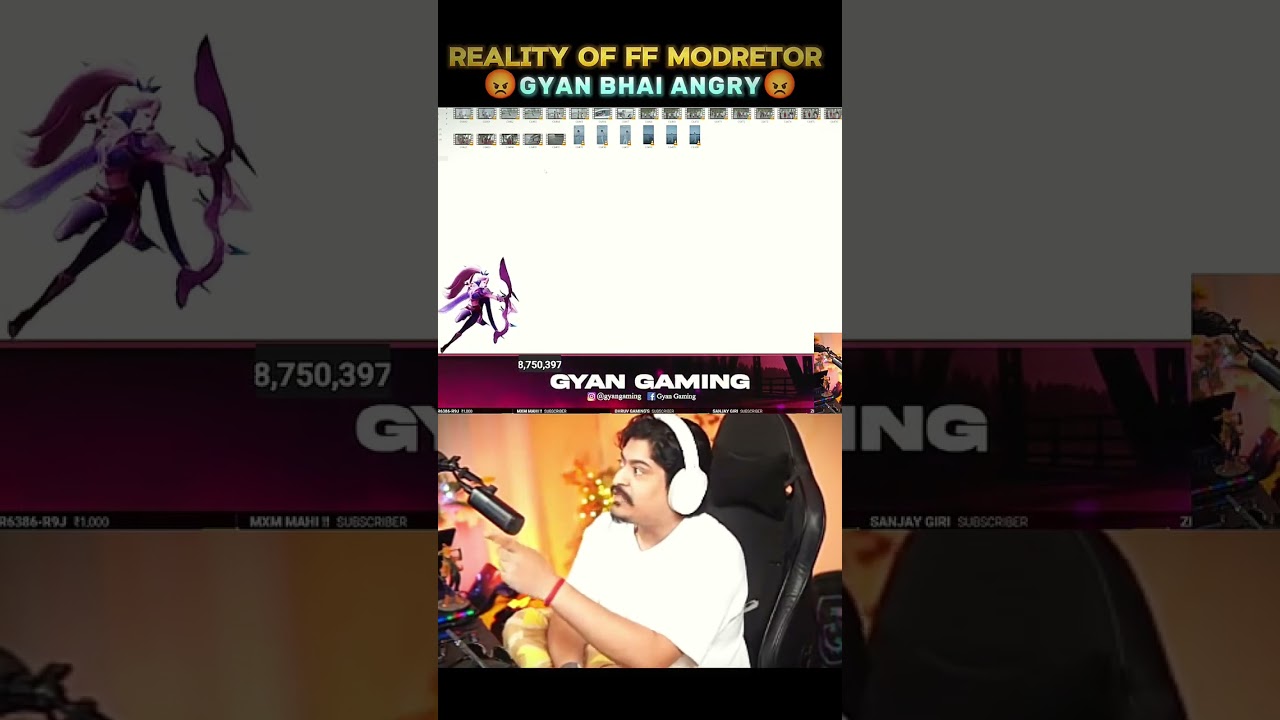 gyan gaming angry free fire moderator Pawan Gali de raha hai#gyansujan viral #shorts