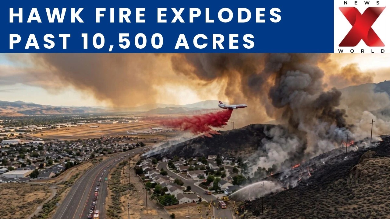 Hawk Fire Near Reno Surges Past 10,500 Acres as Winds Fuel Evacuations | NewsX World
