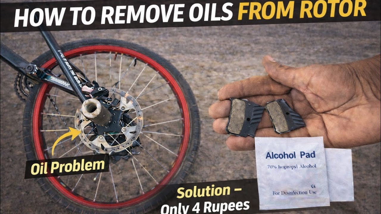 How to remove oils from rotor || only 4 rupees ||