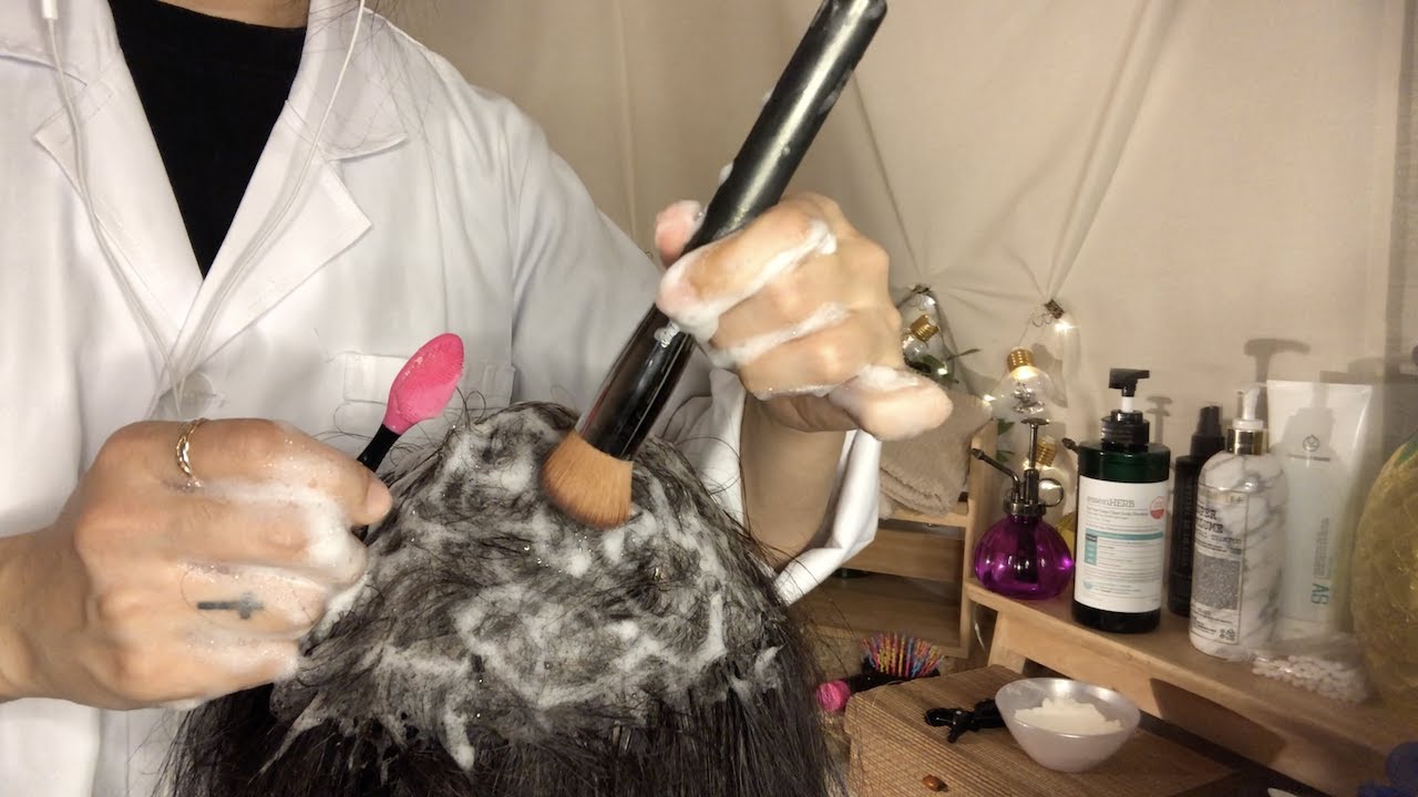 ASMR | 시원한 탈모 두피관리샵 상황극/ 샴푸,브러시/Scalp care shop Rp