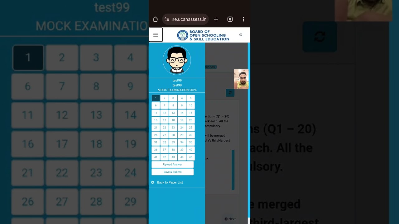 BOSSE Mock test guide video