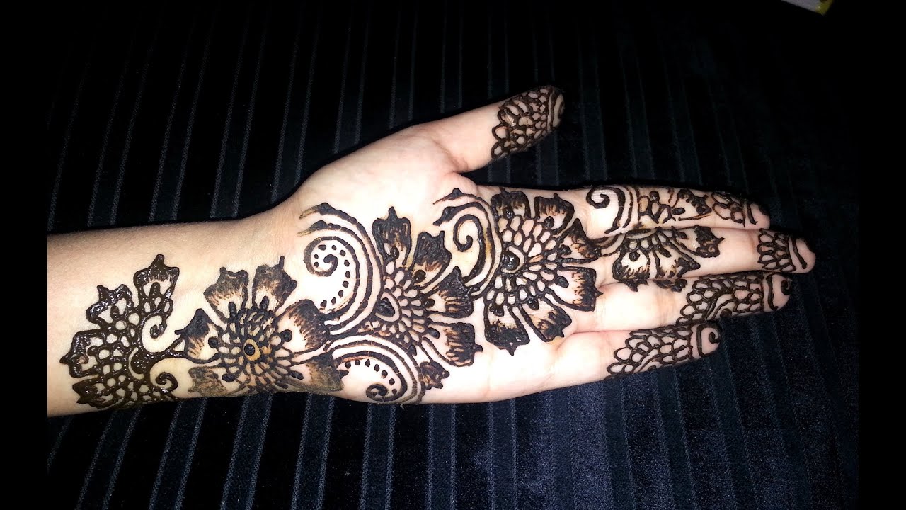 Arabic Floral Henna - Simple Flowers Fusion Style Mehndi design video - Best Henna Design 2014