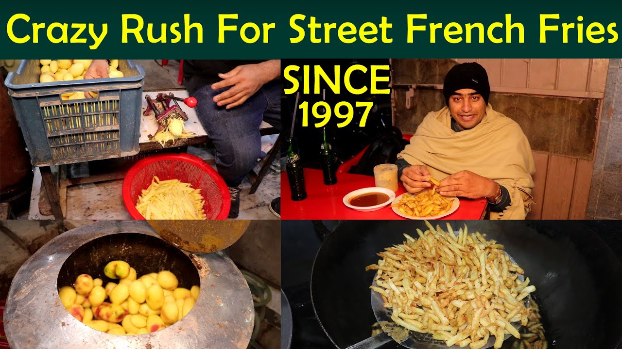 Famous Crispy Street French Fries 🍟 Aloo Chips at Faisalabad Food Street | MA Chips Point