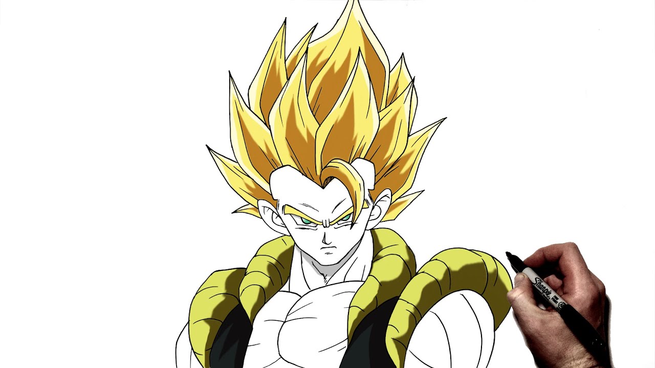 How To Draw Gogeta SSJ | Step By Step | Dragon Ball