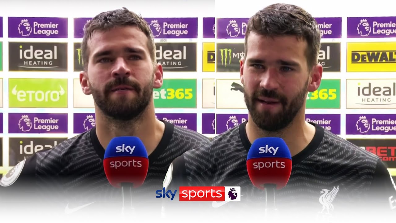 Emotional Alisson reacts to scoring injury time winner against West Brom!