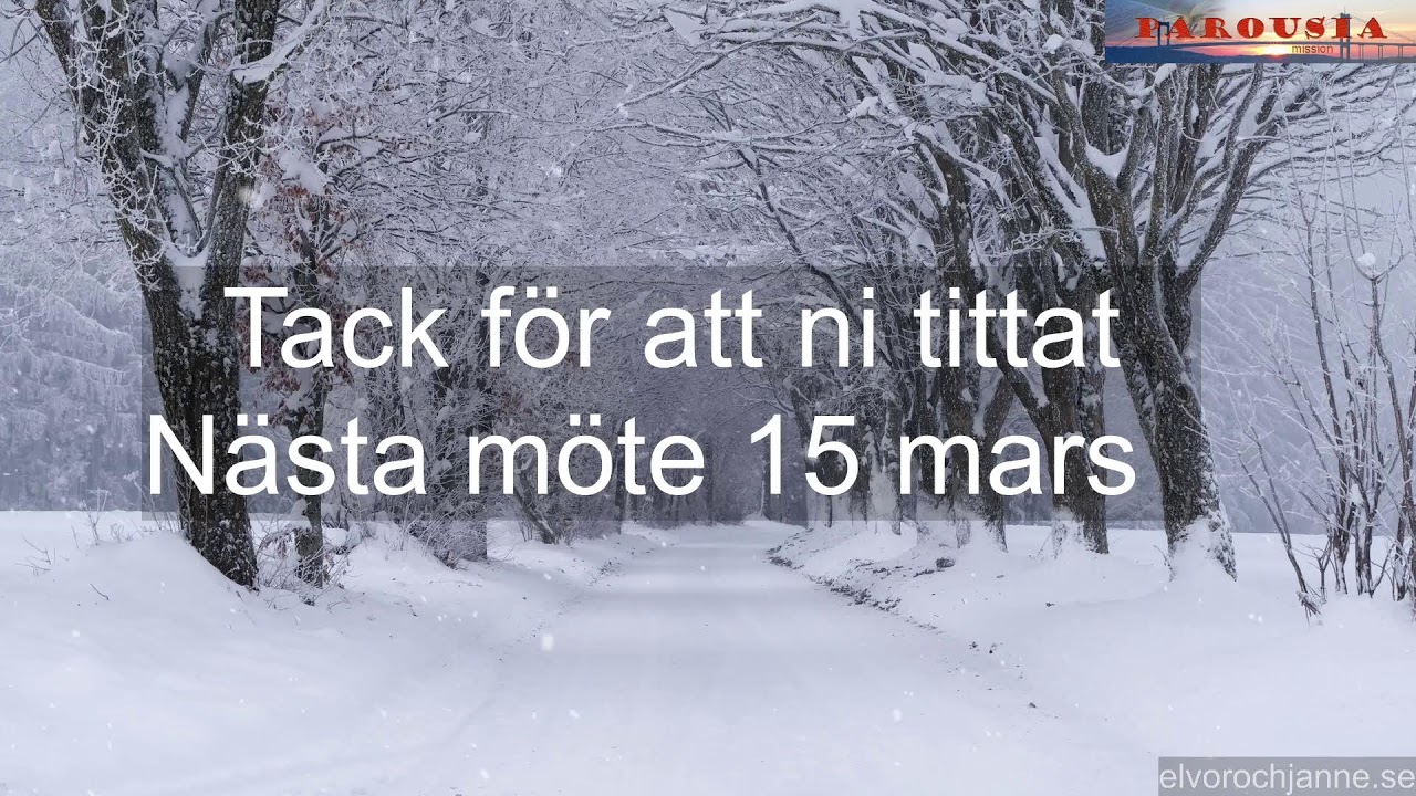 Parousia Mission Möte 15/2 14.00