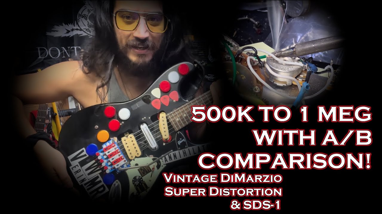 Потенциометры от 500 кОм до 1 Мг: ОБНОВЛЕНИЕ моего винтажного усилителя DiMarzio Super Distortion...