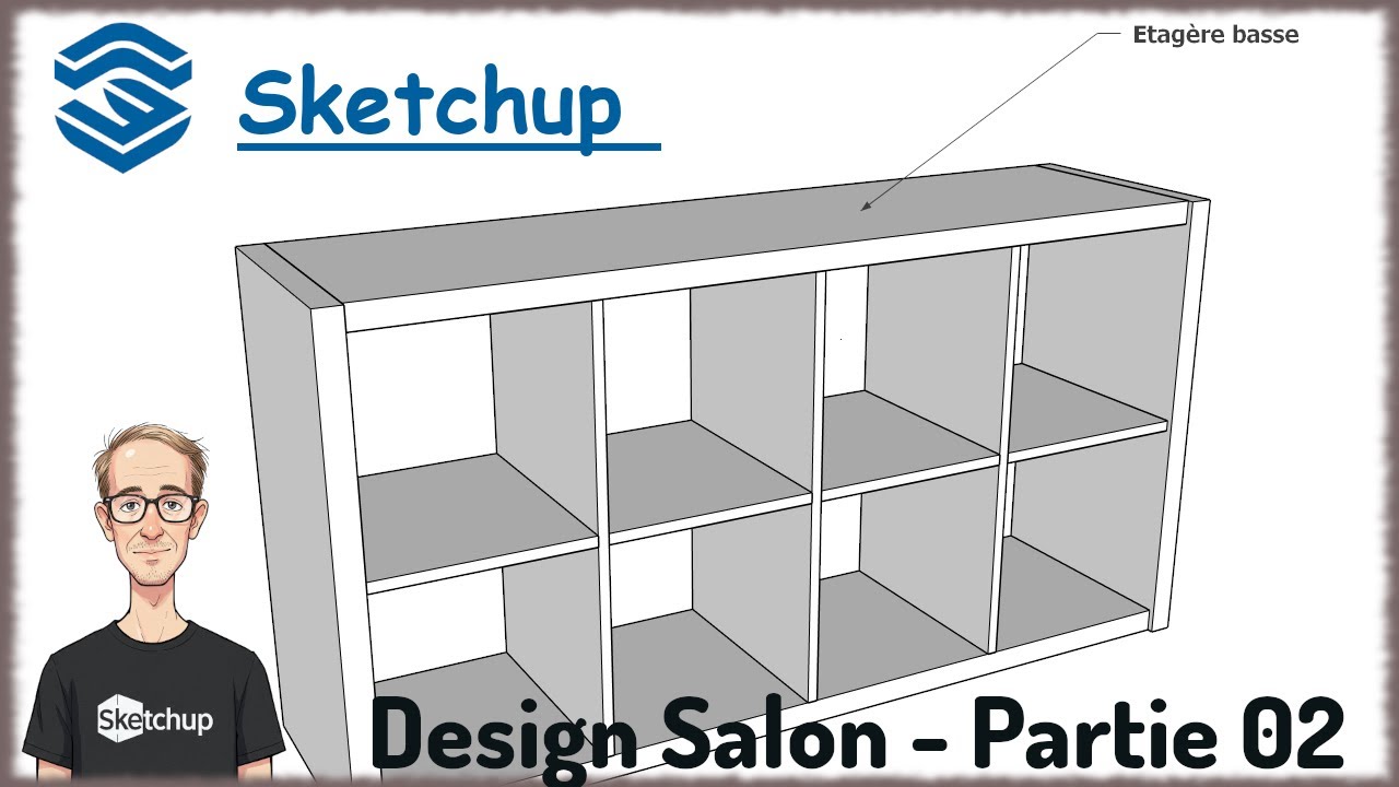 Sketchup Tuto Français - Création salon meuble + plan  (Partie 02)