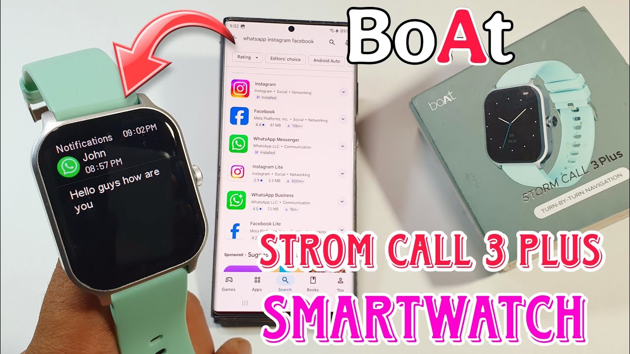 How To Get WhatsApp In Boat Smartwatch | Boat Strom Call 3 plus Smartwatch get whatsapp