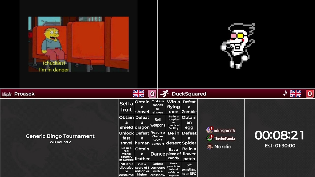 Generic Bingo Tournament S1: WB R2 | Proasek vs. DuckSquared [21/04/2024]