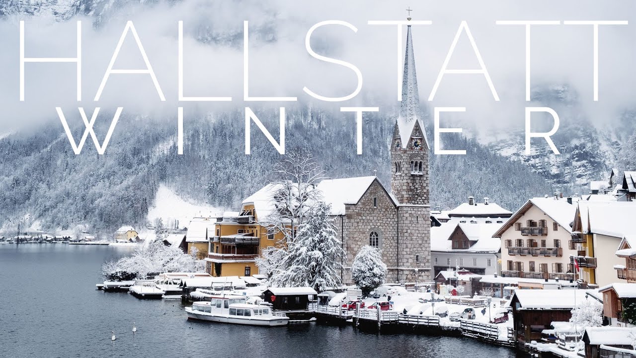 Релаксирующая музыка для фортепиано, HALLSTATT VILLAGE (АВСТРИЯ), Зима в Европе., Качество и звук 4K