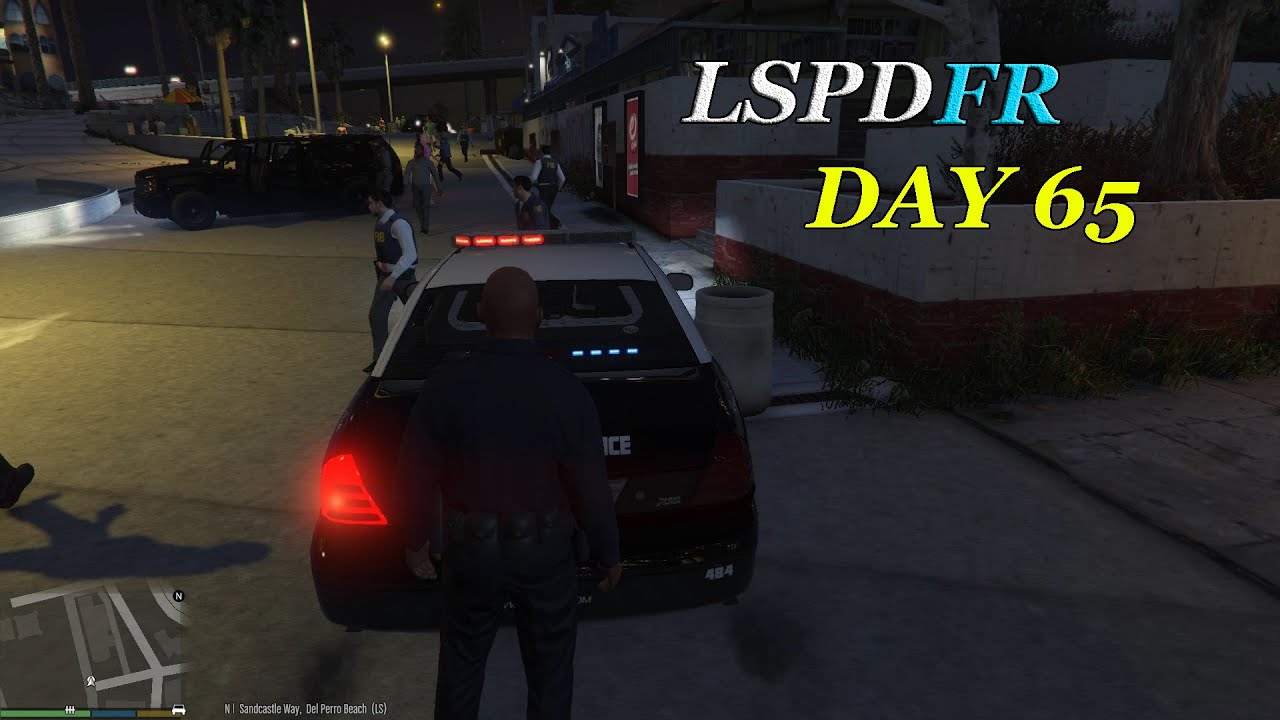 LSPDFR 0.31 - Day 65 - Night Patrol - Helping FBI, Drunk chase, Officer down