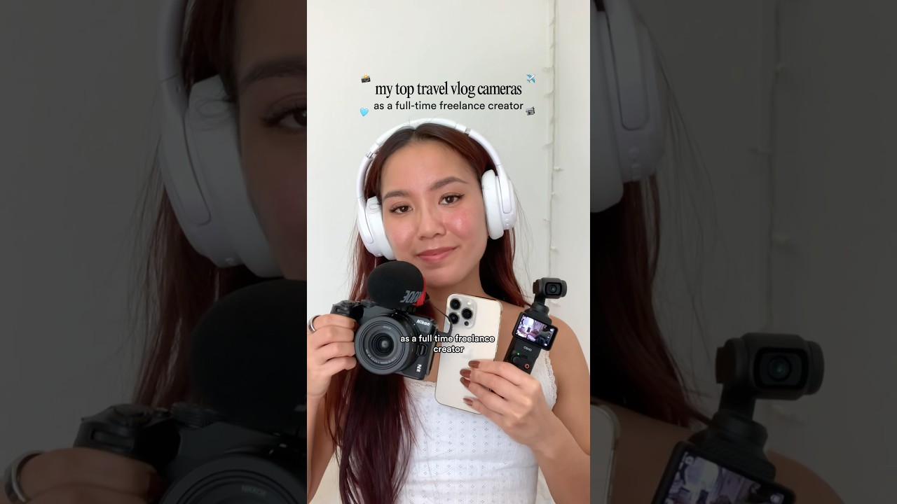 my top travel vlog cameras ✈️📸✨ #contentcreation