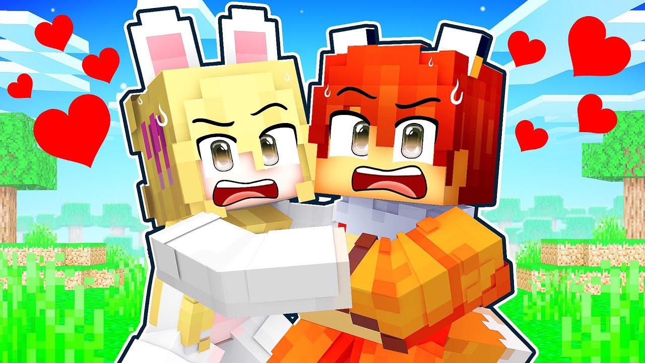 AMOR PROÍBIDO da COELHA e do  RAPOSO no Minecraft