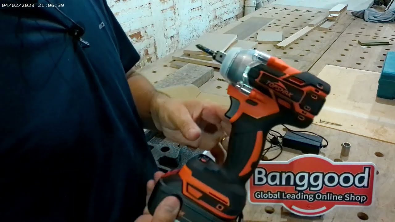 FORTE E MUITO BARATO A  PARAFUSADEIRA CHAVE DE IMPACTO TOPSHAK TS-PW1 MOTOR BRUSHLESS ESSA É BRUTA