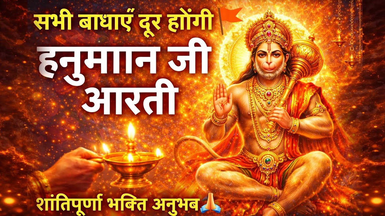 आरती कीजै हनुमान लला की | सभी बाधाएँ दूर होंगी 🚩 हनुमान जी की आरती | शांतिपूर्ण भक्ति अनुभव 🙏
