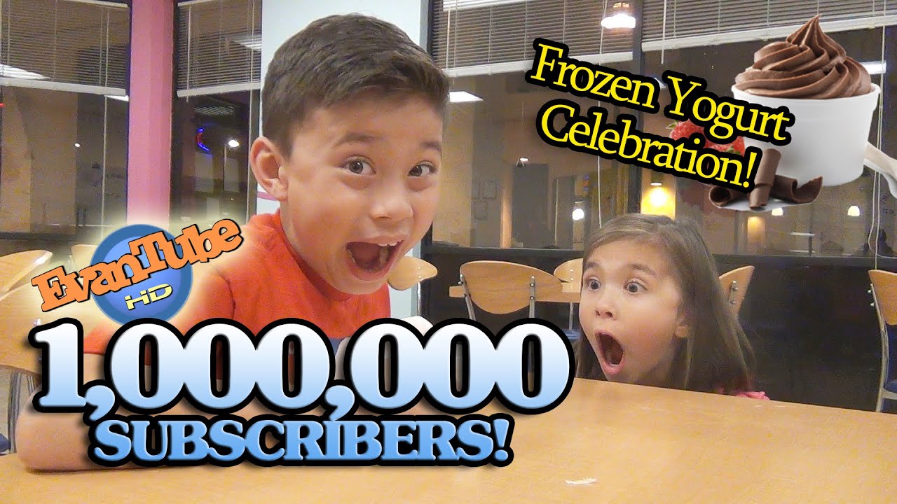 EvanTubeHD 1,000,000 SUBSCRIBERS Frozen Yogurt Celebration! FroYo!