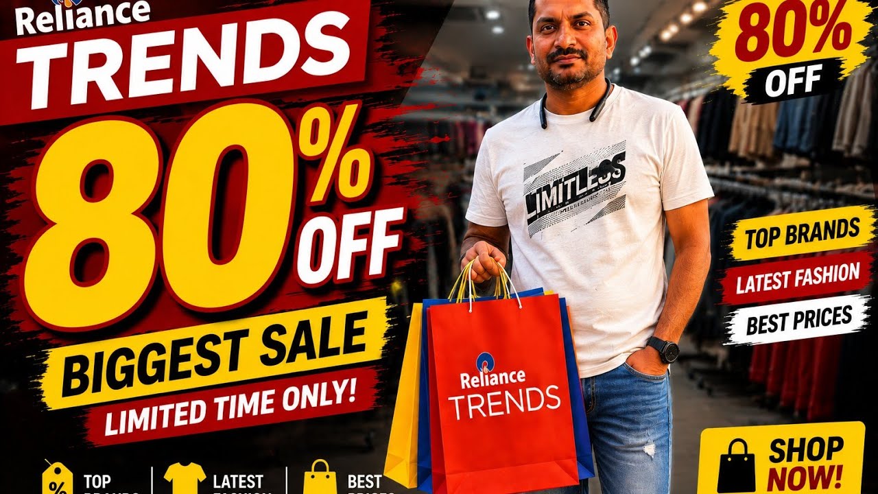 Reliance Trends UP 80% biggest Sales Limited Offers |Trends latest men's collection |