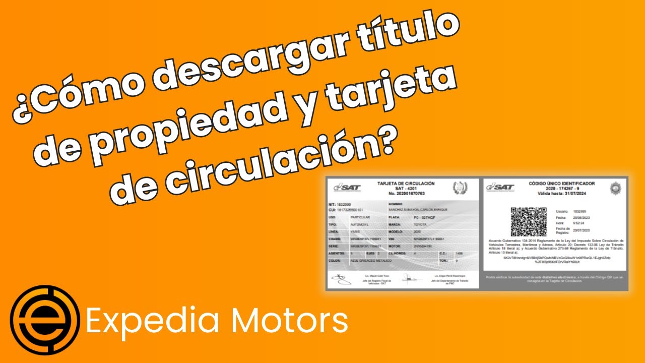 &iquest;C&oacute;mo descargar t&iacute;tulo y tarjeta de circulaci&oacute;n en SAT?