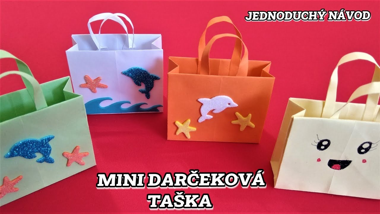 Darčeková Taška z papiera, skladačka, zábava pre deti, výrobky z papiera, veci z papiera