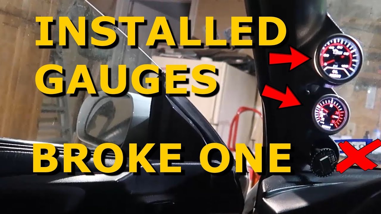 Pillar Gauges Installed - #Eclipse2GBuild