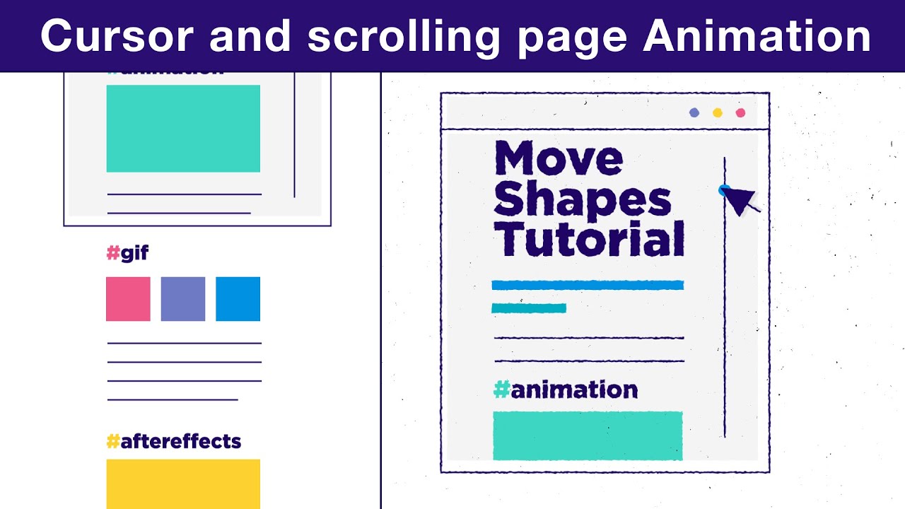 Cursor & Scrolling Page Animation Tutorial - After Effects Tutorial