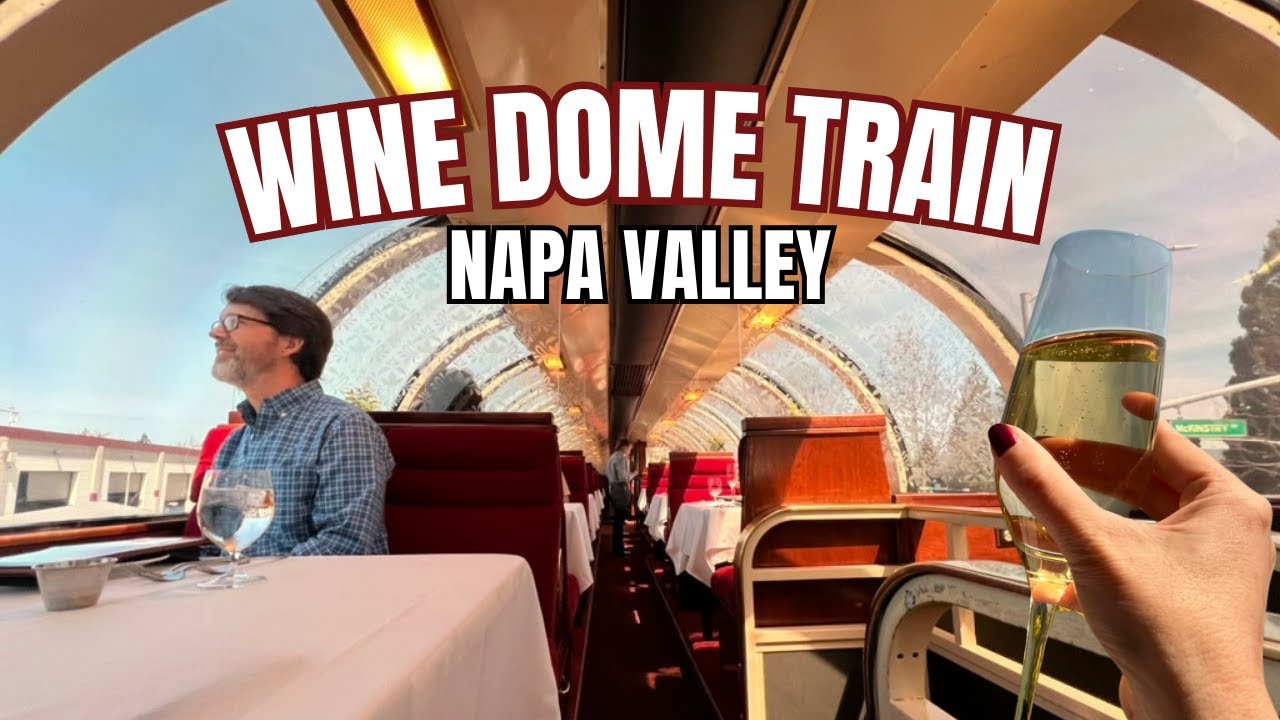 НЕЗАБЫВАЕМЫЙ обед из 4 блюд в вагоне-куполе винного поезда Napa Valley