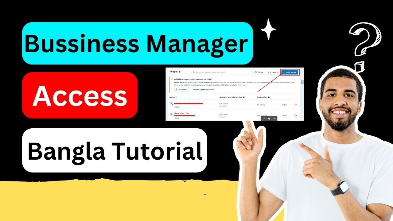 how to give facebook business manager access || facebook business portfolio bangla Tutorial