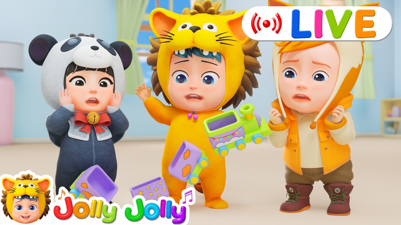 LIVE🔴Playtime with Friends | London Bridge Is Falling Down, Colorful Finger Family | Jolly Jolly