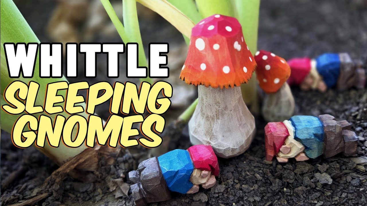 Whittle Sleeping Gnomes -- Full Whittling Tutorial, Knife Only