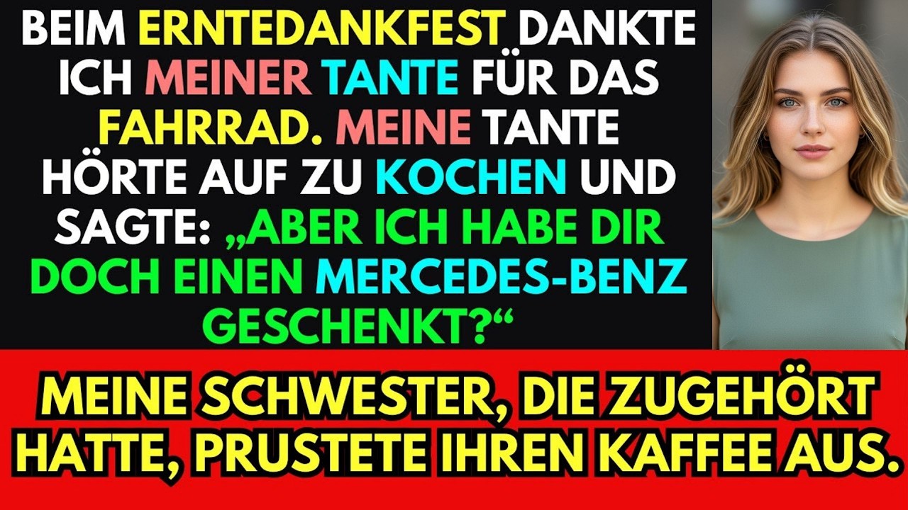 Ich bedankte mich für ein Fahrrad. Doch sie sagte:„Ich habe dir doch einen Mercedes-Benz geschenkt?“
