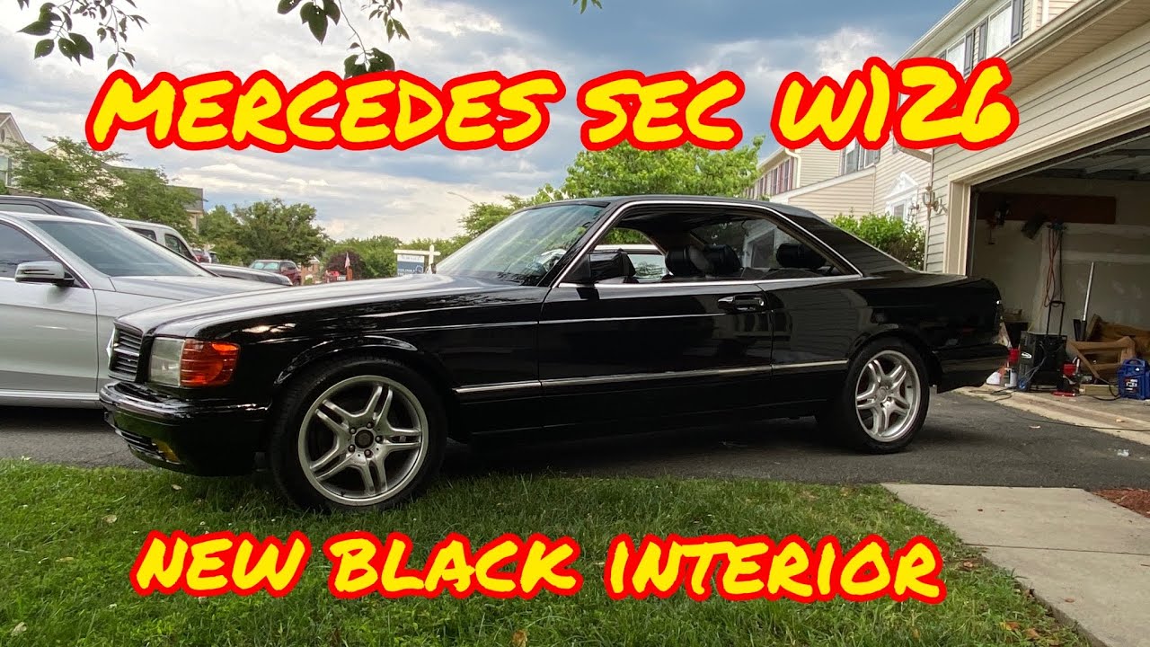 1985 mercedes sec w126 project (part#7) black interior is done