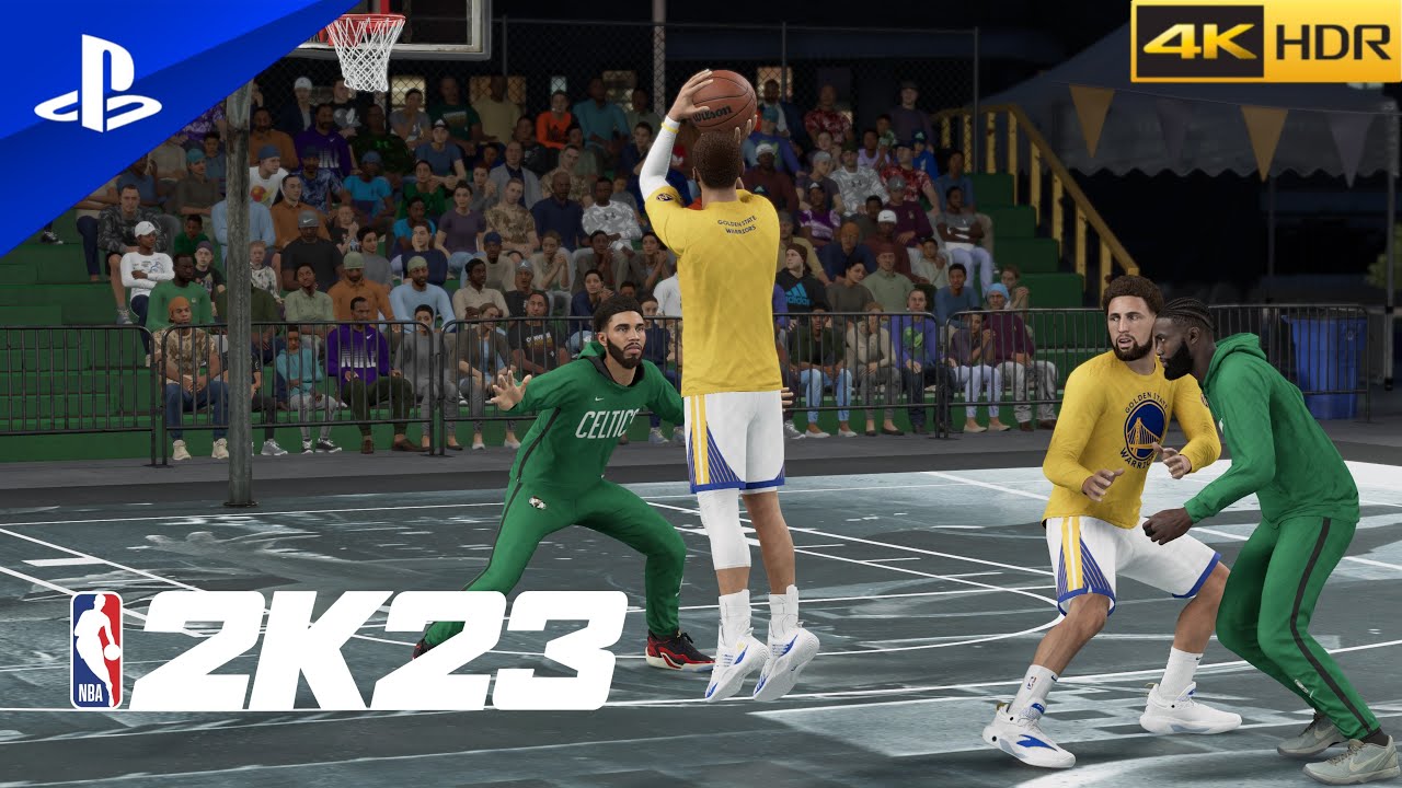 NBA 2K23 Steph Curry and Klay Thompson VS Jayson Tatum and Jaylen Brown | PS5 4K  60FPS