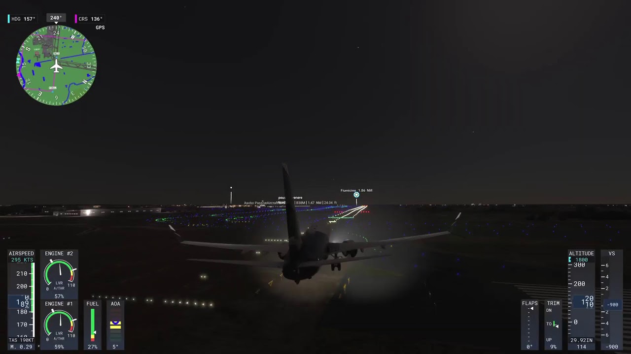 Flugsimulator 2024  Amsterdam-Skiphol to Rom