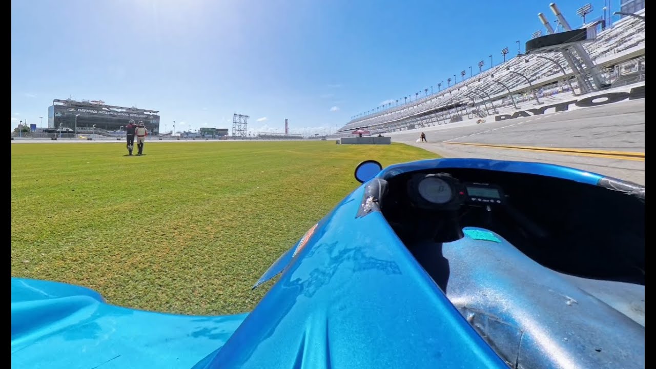 We hit the wall after fairing failure at Daytona Int'l Speedway 10/20/24 ASRA Sidecar Race 2