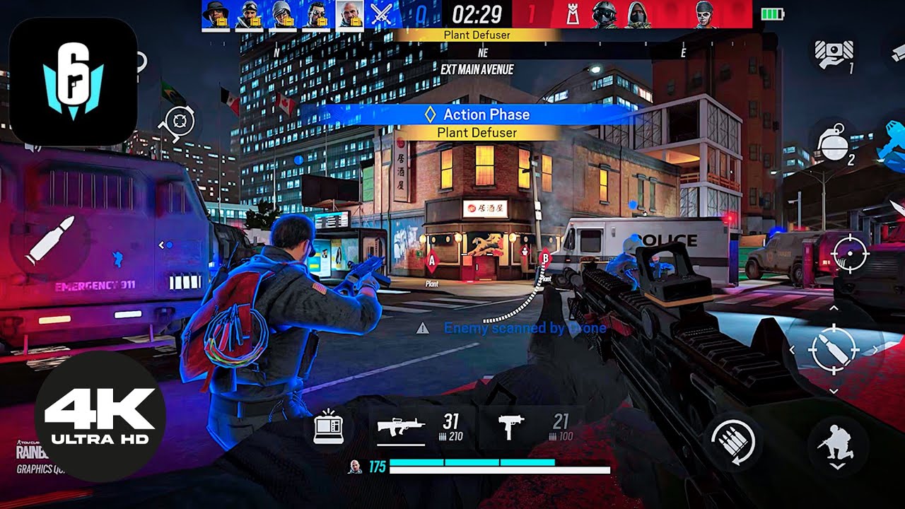 1st Time BOMB RUSH Rainbow Six Mobile 4K Gameplay