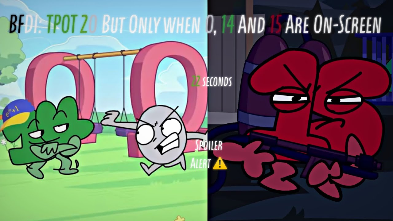BFDI: TPOT 20 But Only When 0, 14 And 15 Are On-Screen (Spoilers) #tpot20
