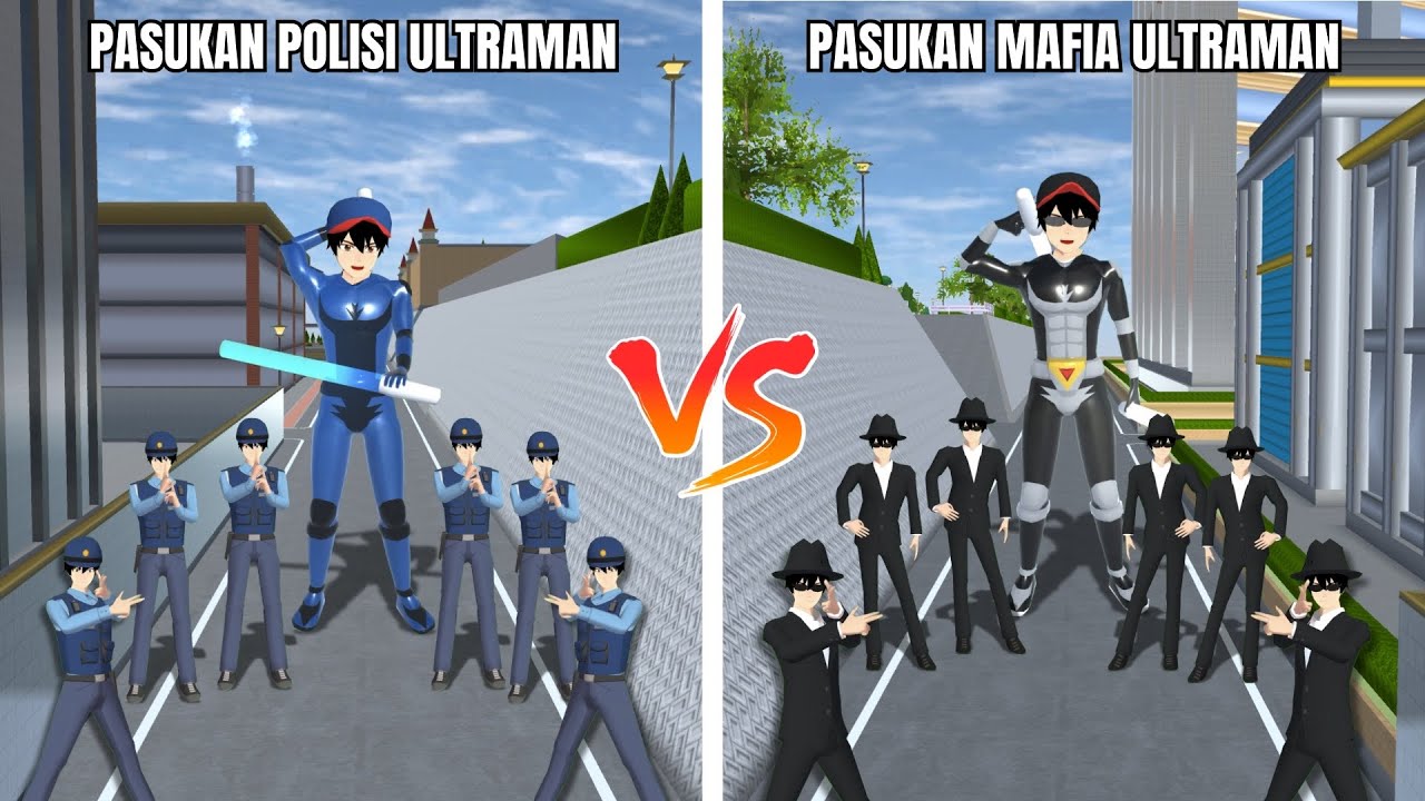 EXPERIMEN PASUKAN ULTRAMAN BOBOIBOY POLISI KOBAN VS PASUKAN ULTRAMAN BOBOIBOY MAFIA! - SAKURA SCHOOL
