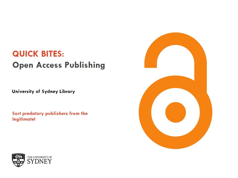 Open Access publishing: how to sort the predatory from the legitimate