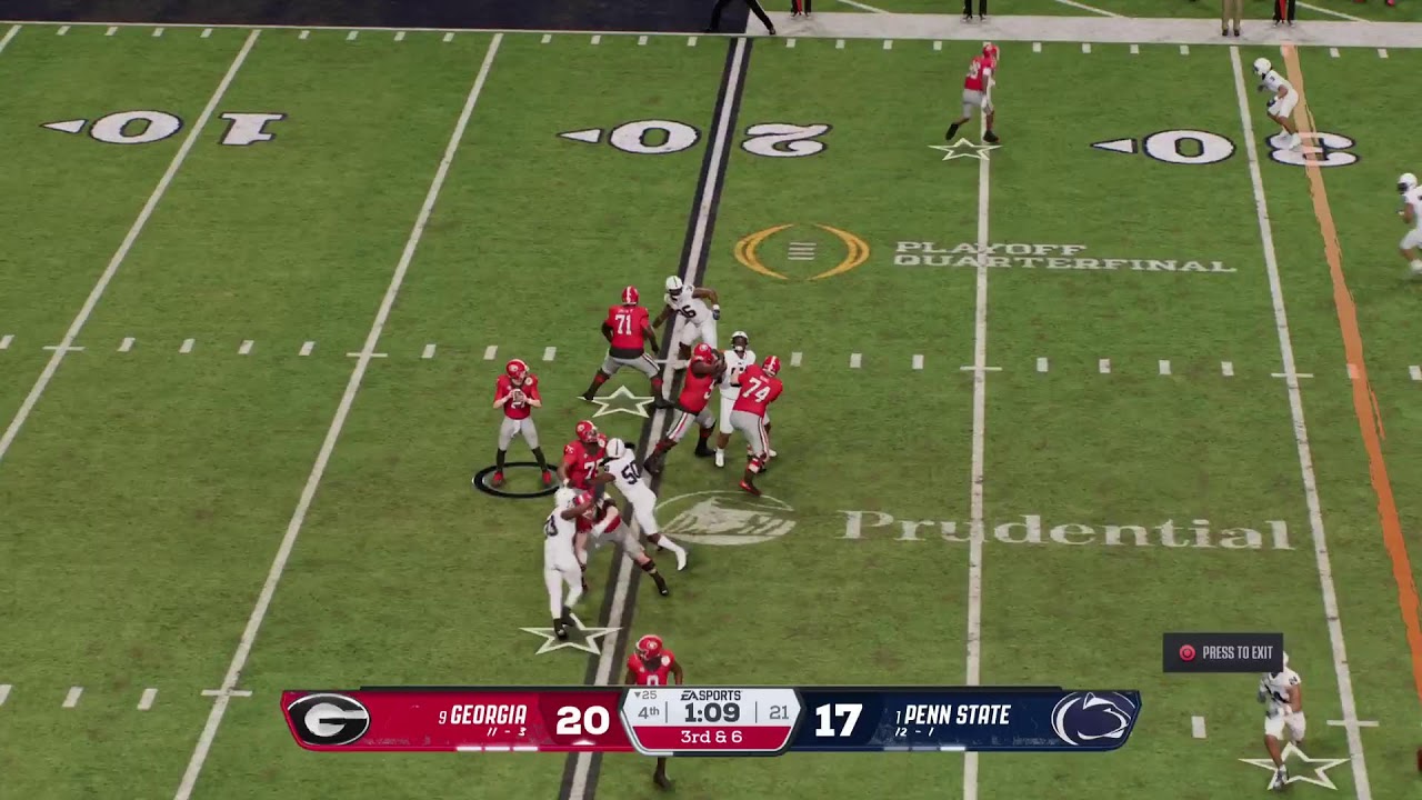 CFB 26 Playoffs Rd 2: #9 Georgia vs #1 Penn State