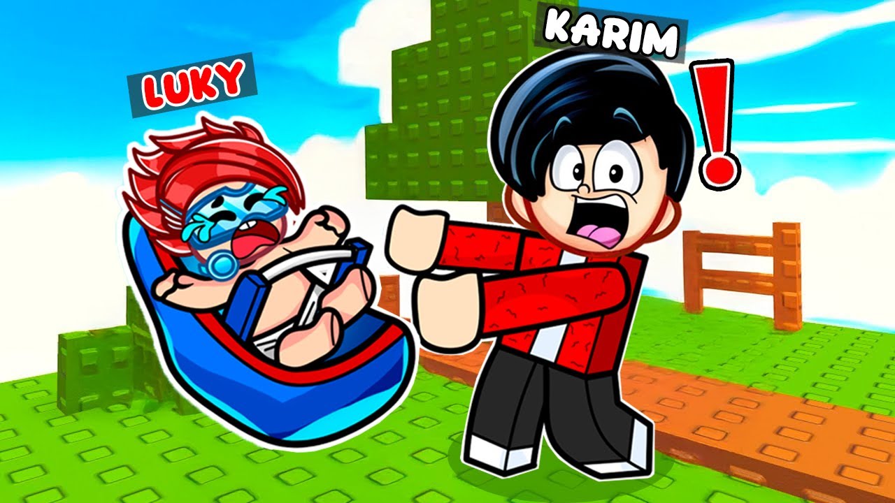 HELP! DON'T THROW A BABY AWAY on ROBLOX 😆 | Carry a Baby with MY DAD on Roblox | Karim Juega