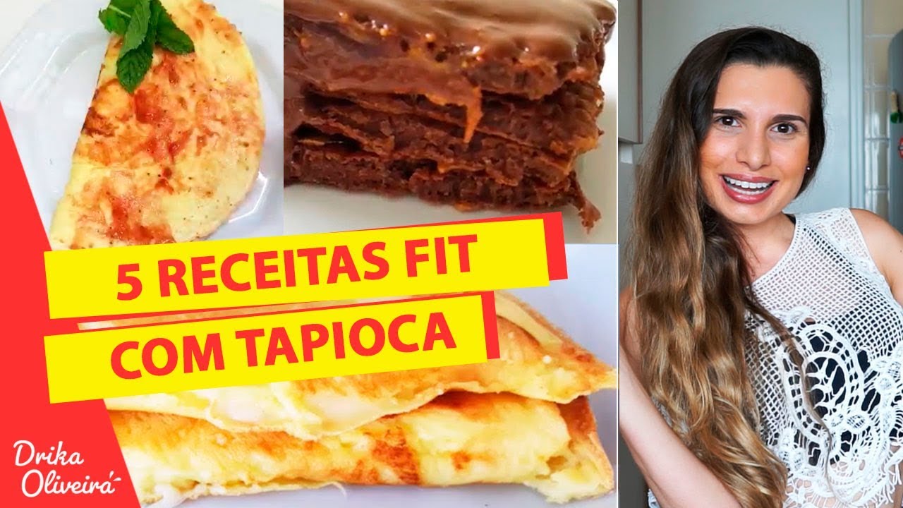 5 RECEITAS FIT COM TAPIOCA PARA HORA DO LANCHE (FÁCEIS e RÁPIDAS) / Reeducação alimentar