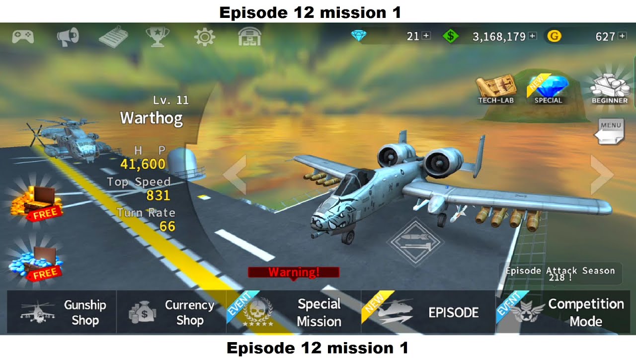 gunship battle episode 12 mission 1 | Warthog