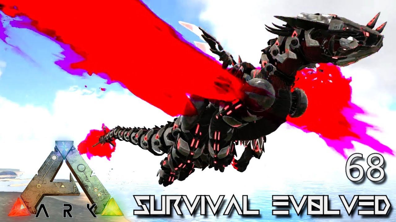 ARK: SURVIVAL EVOLVED - PRIMORDIAL TEK DRAGON NEPHALEM TAMED E68 !!! ( ARK EXTINCTION CORE MODDED )